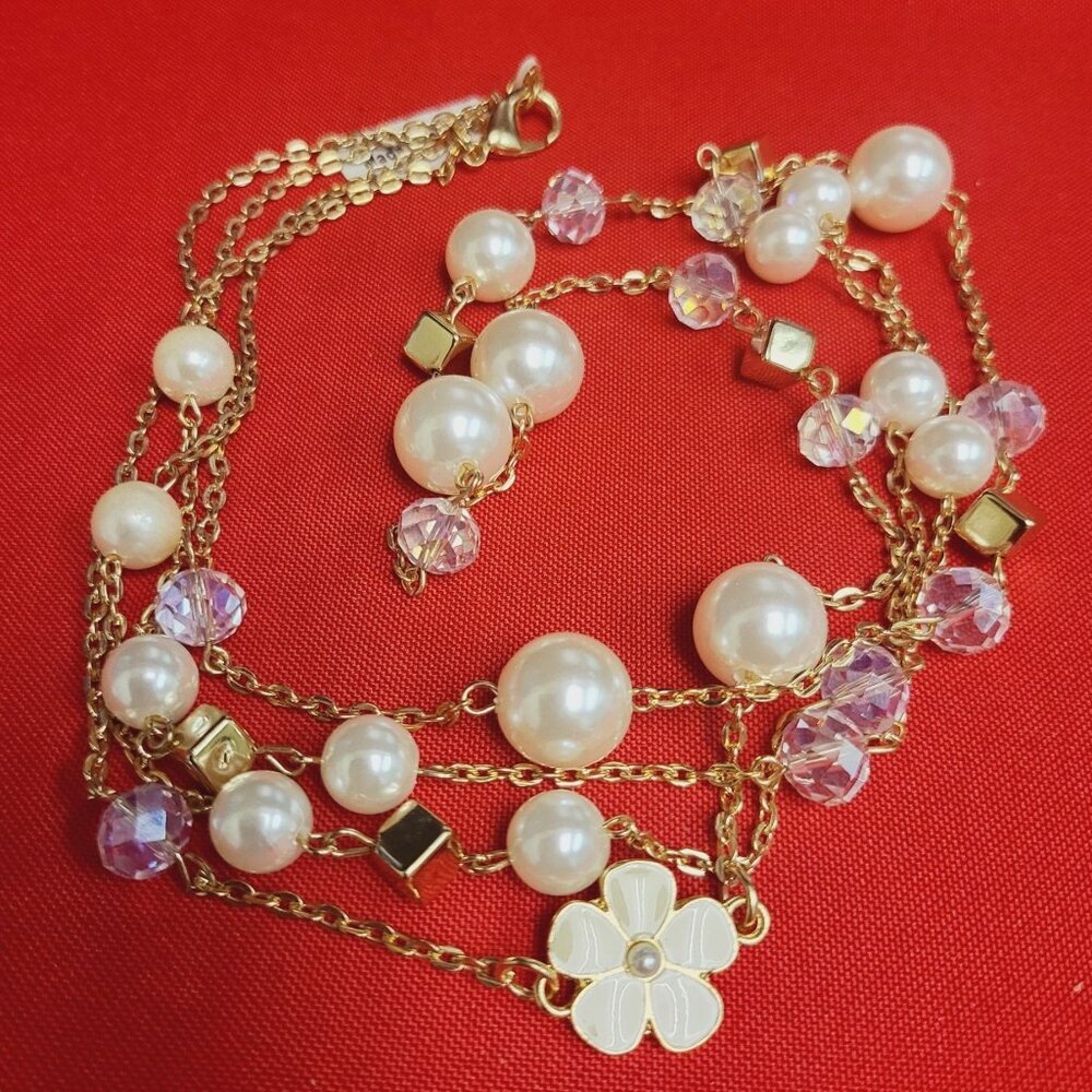 Double Strand Bead Necklace